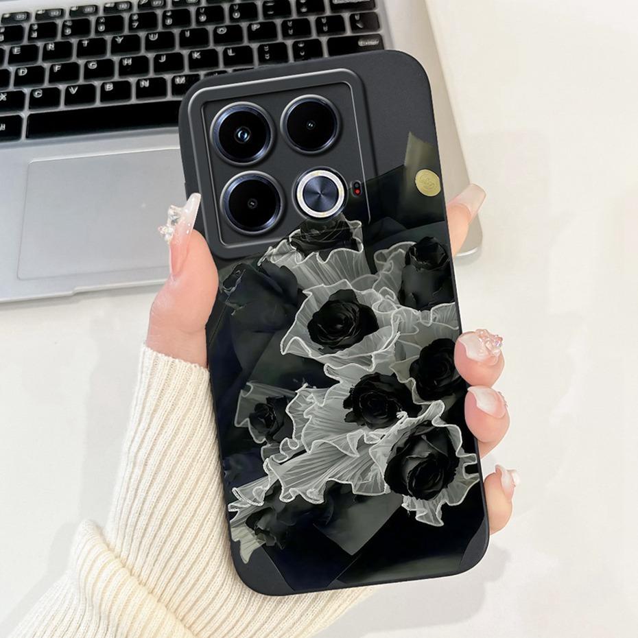 Beautiful Floral Phone Case For Infinix Note 40 4G / Note40 Pro / Note 40 Pro+ (40 Pro Plus) Soft Silicone Cover Bumpers
