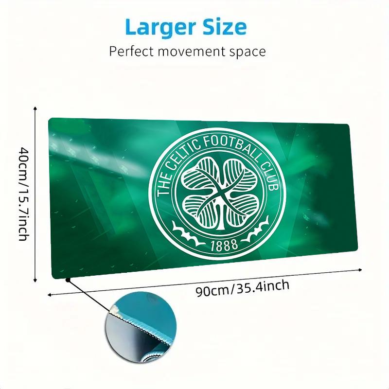 Celtic Football Club Print  Cushion Non-slip Laptop Tablet Big Mousepad XXL Mat Mini PC Playmat With Lock Edge