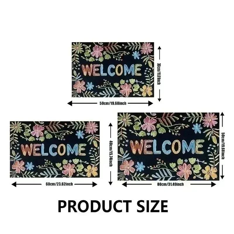 Sturdy Bulldog Pattern Welcome Mat Non Slip Easy To Clean Machine Washable Indoor Outdoor Door Mat Suitable for Home Decoration
