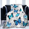 Colored Butterfly Tree Digital-printed Polyester Bedroom Velvet Flannel Cover Blanket Fleece Soft Sofa Cover Blankets for Beds