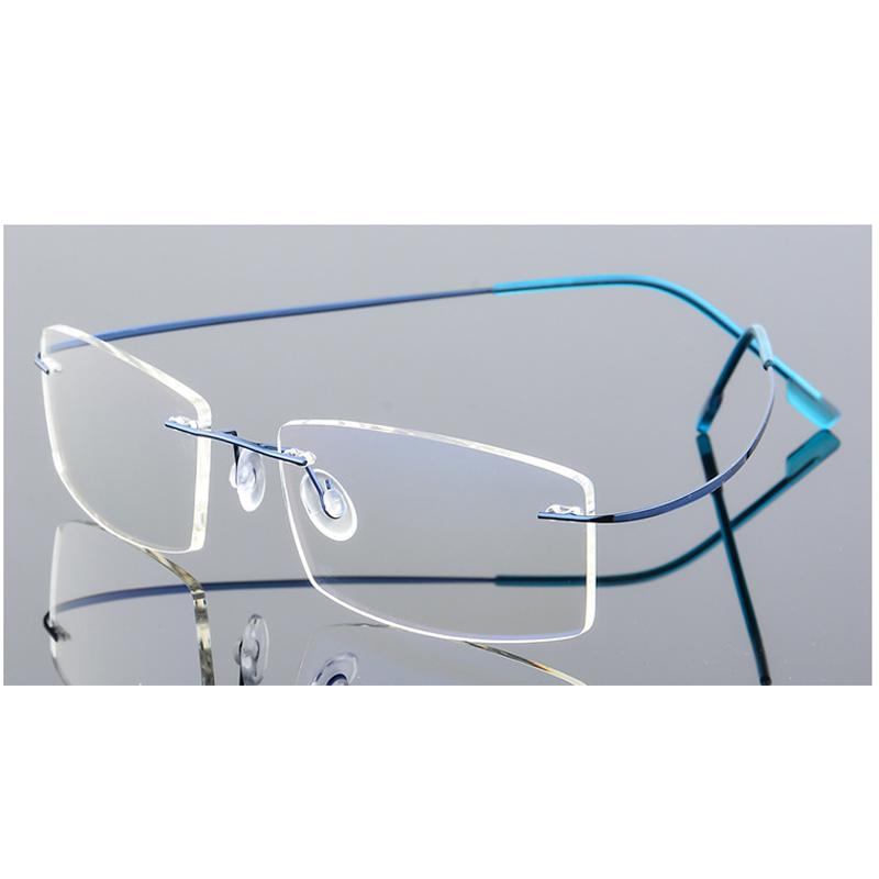 Lunettes Myopes Ultralégères Sans Monture -1.0 -1.5 -2.0 À -5.0 Sans Monture Super Légères en Acier Inoxydable Hypermétropes +1.0 +2.0 +4.0