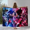 Retro S-Sonic Cartoon Game Flannel Blanket,Ultra Soft Warm Plush Throw for Home Bedroom Bed Sofa Cover Camping Picnic Gift
