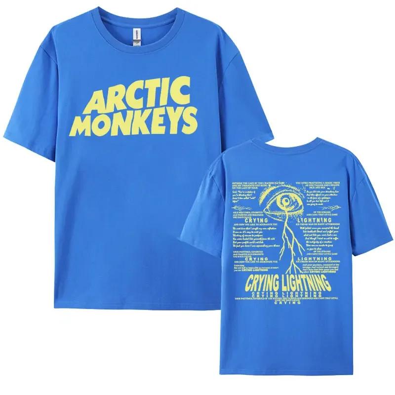 Rock Arctic Monkeys Crying Lightning Tişörtler Erkek Kadın Giyim Moda Hip Hop Tişört Erkek Günlük Pamuk Kısa Kollu Tişört