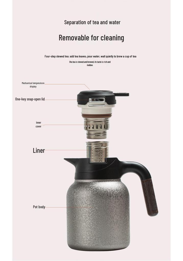 Pure Titanium Temperature Display Kettle: Large Capacity White Tea Stewing & Brewing Pot for Heat Preservation (2025)