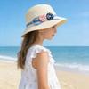 Kids Straw Hat Spring Summer Foldable Sunshade Caps Beach Cap Sweet Fisherman Hat Less