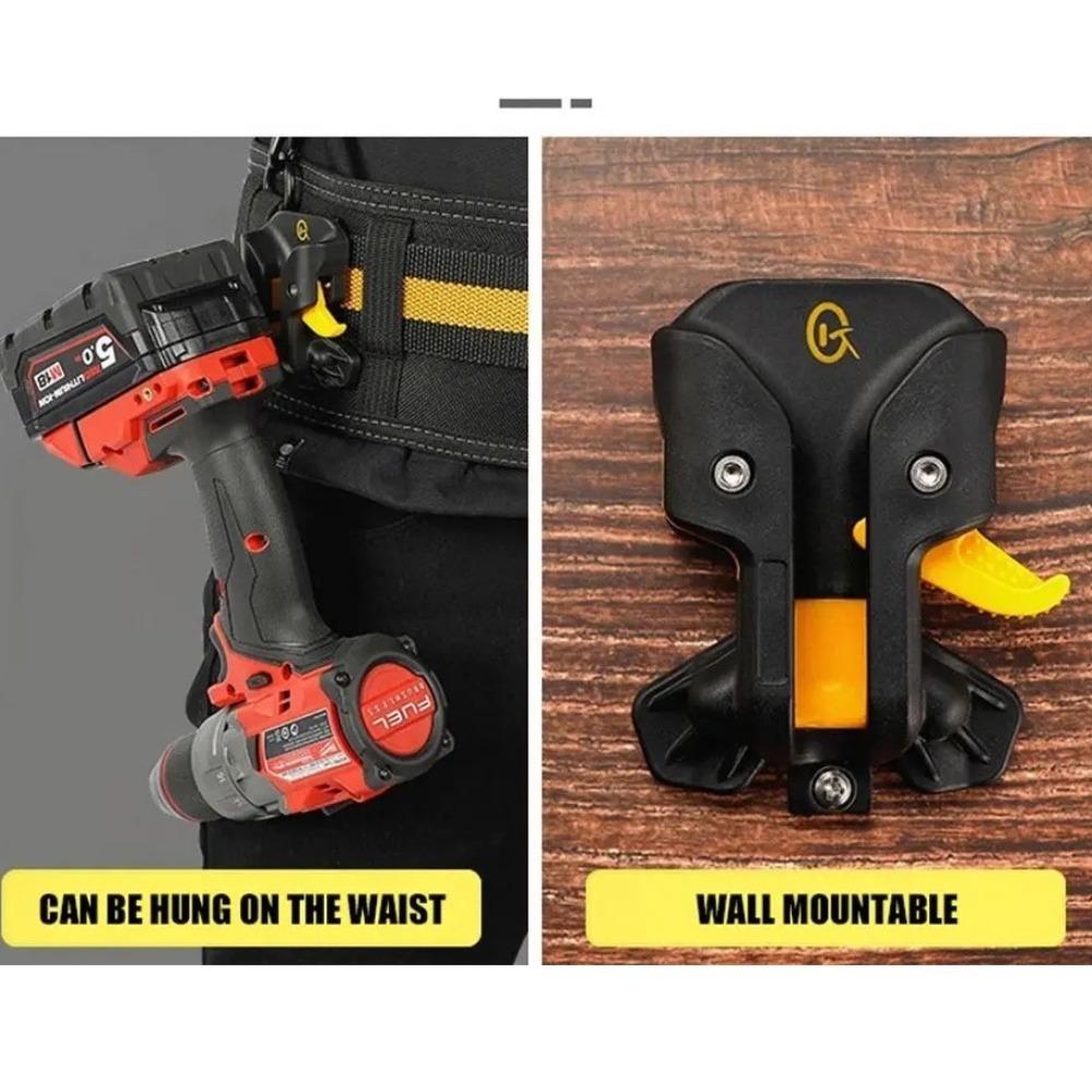 Holster à Outils à Verrouillage Automatique Accessoires Anti-Chute Rangement d'Outils à la Ceinture pour Électricien Crochets de Suspension Rapide pour Outils Électriques