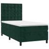 Boxspringbett mit Matratze Dunkelgrün 100 x 200 cm Samt