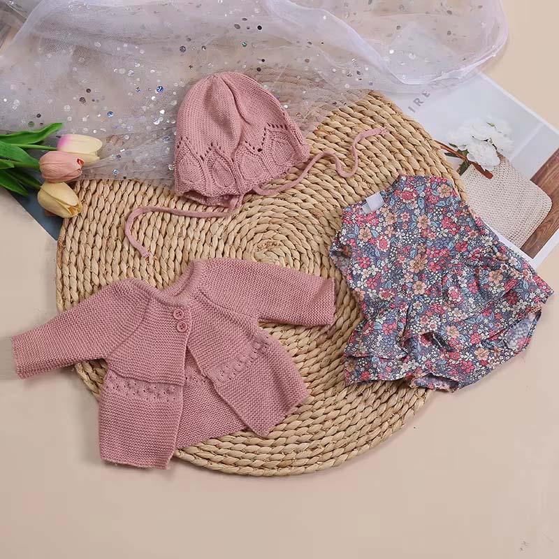 Reborn Baby Doll Clothes for 45cm Dolls Sweater Dress Baby Dolls Clothes Accessories Fashion Reborn Doll Dress Up Accessories