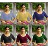 Cotton Blend Round Neck Designer Blouse Indian Women's Casual Wear Stitche Choli