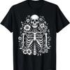 Blumen Skelett Blumen Goth Ästhetisches T-Shirt