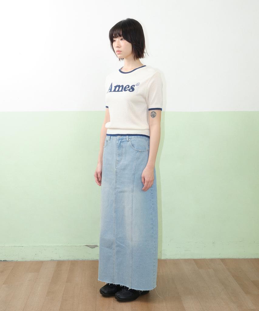AMES-WORLDWIDE Basic Logo Knit Ivory