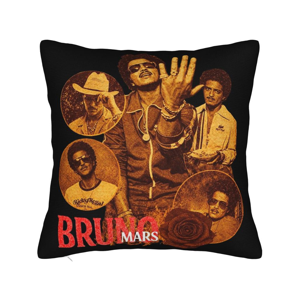 Bruno Mars The Romantic Tour Printing Pillowcases Cushion Cover Pillow Covers Y2K Home Decoration Square Multi-Size
