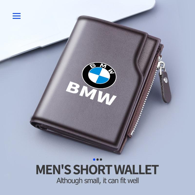 EYAG3 Für BMW Leder Auto Logo Führerschein Karten Aufbewahrungstasche Münz Reißverschluss Geldbörse E87 E70 E91 E30 G20 E92 E93 E60 E46 E90 G30 E53 X1