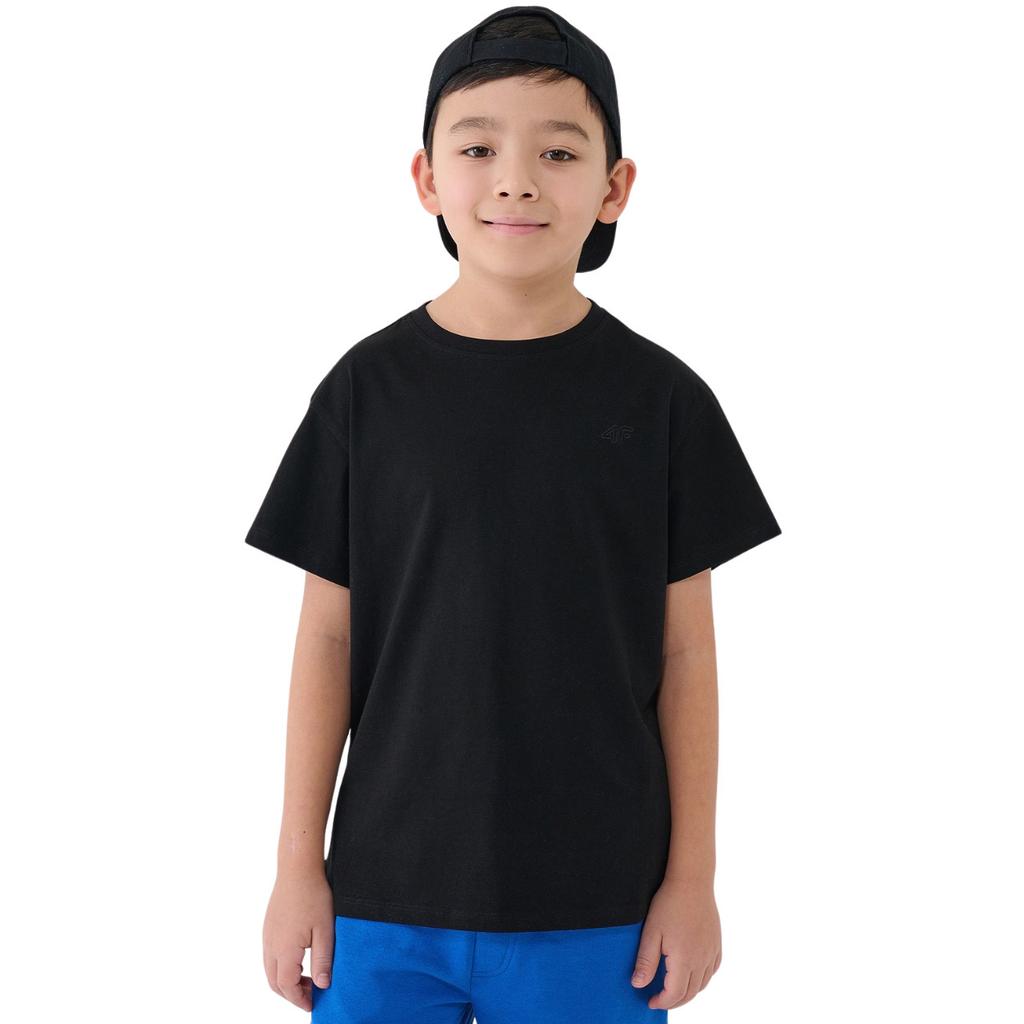 Youth T-Shirt 4F Black Sports T-Shirt for Boys Size 146
