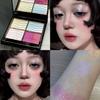 Herorange Color Block Dream Shadow Palette Four-Color Glitter Chameleon Effect Pearlescent Sparkling Easy To Apply Long-Lasting Non-Fading Mashed
