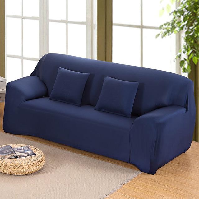 Stretchy Solid Hued Sofa Covers For Living Room Sofa Cover Corner Couch Cover Slipcover Armchair Protective Cover 1 /2 /3 /4 Seater
