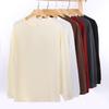 Zirunking Unisex Långärmade T-shirts Koreanska Herr/Dam Långärmad Enfärgad Rundhalsad Bomulls-T-shirts Överdimensionerad Casual T-shirt Toppar YIHAN*