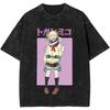 Anime My Hero Academia Himiko Toga Graphic T-shirt Men Women Cotton Tshirts Vintage Washed Oversized Tee Male Manga T Shirt
