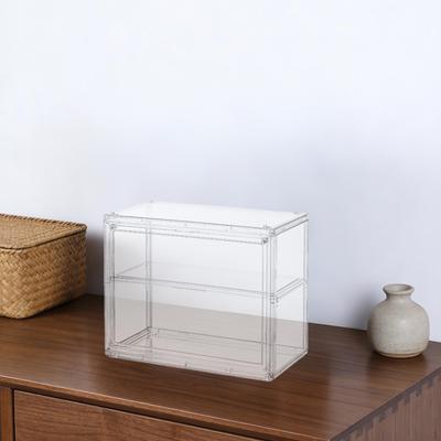 Clear Display Case Shelf Storage Cabinet Stand for Model Car, Miniature Figurines, Dolls