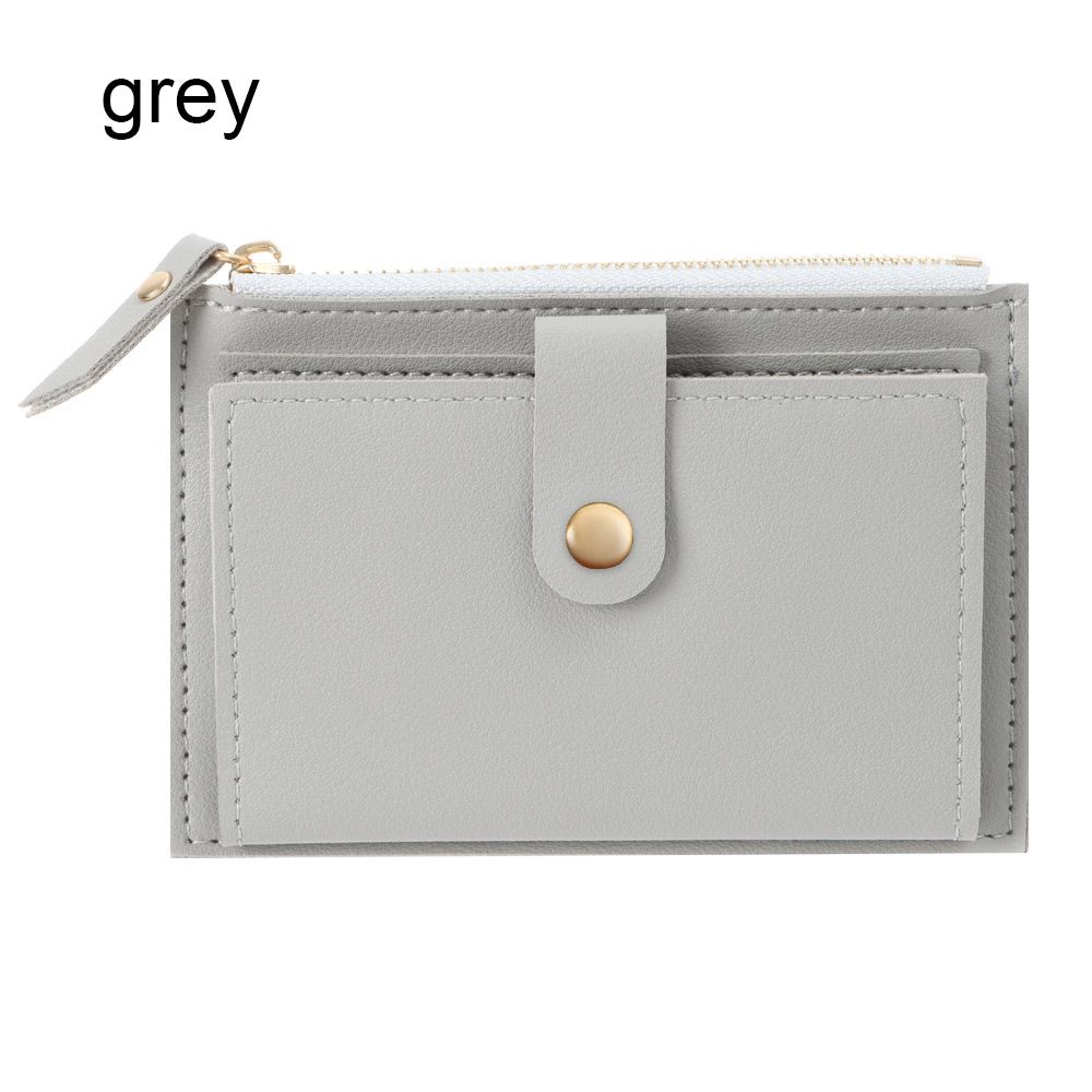 PU Leather Solid Color Purse Mini Coin Purse Money Bag Credit Card Holder Bags Small Wallet