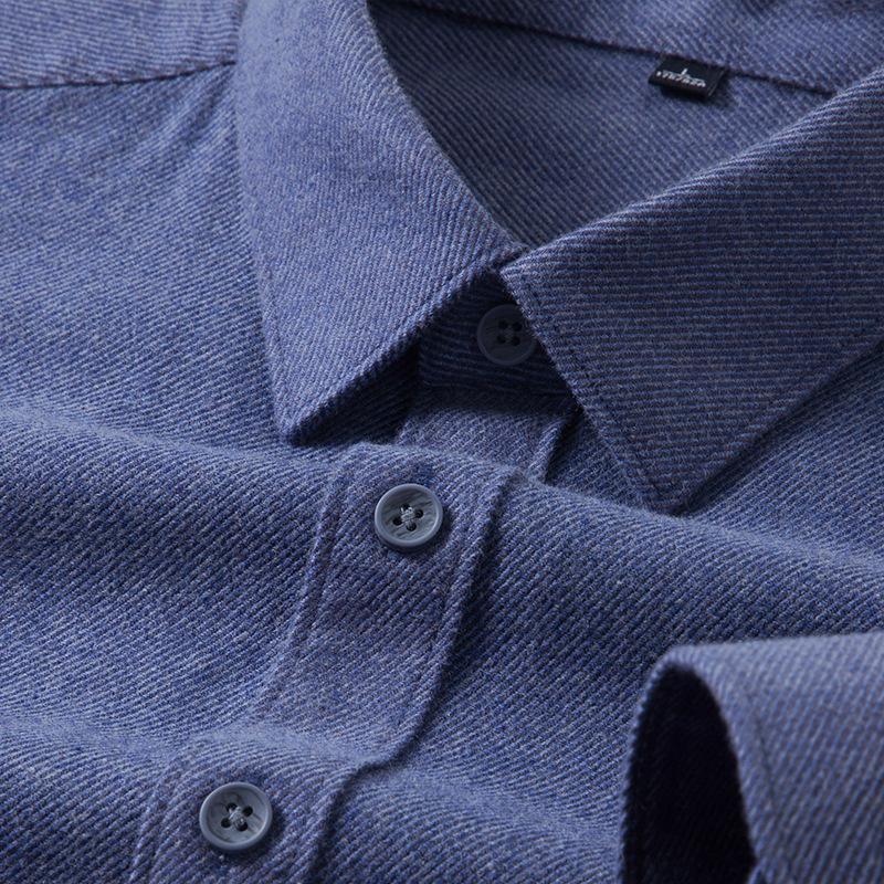 Men's Shirt, Wool Warm Shirt, Long Sleeve,  Middle-aged Commuter Shirt, Spring And Autumn, Business Casual