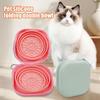 Collapsible Dog Dual Bowls 2-in-1 Silicone Travel Pet Food And Water Bowl with Carabiner Clip for Travel Camping Hiking