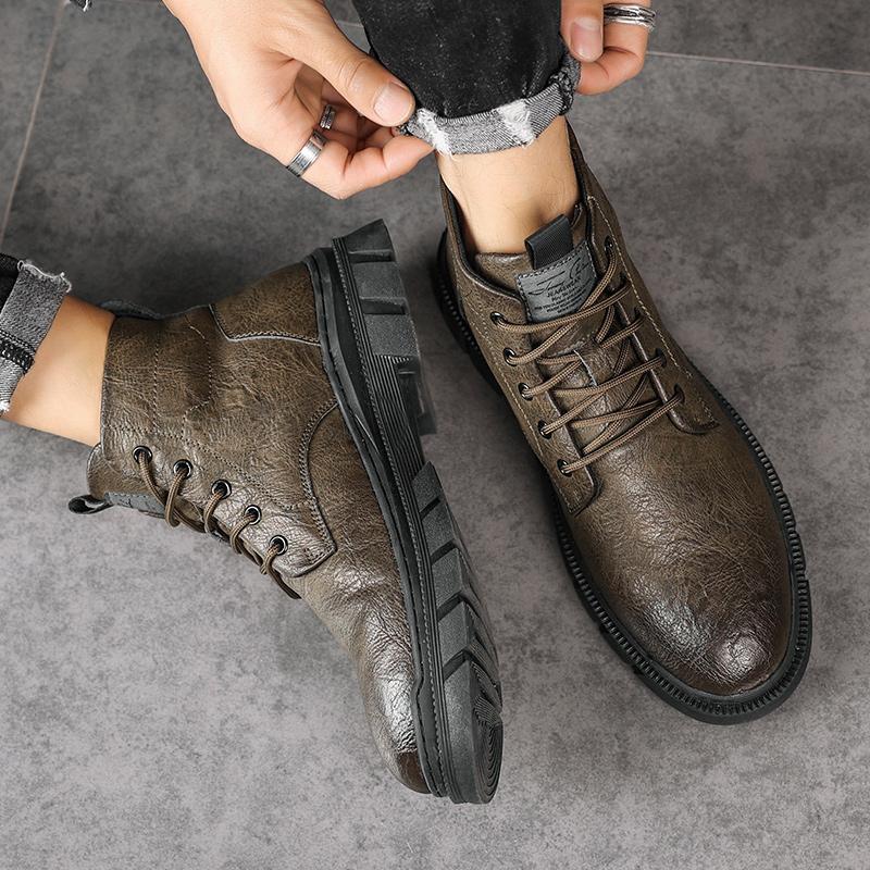 Mode Outdoor Wüstenstiefel Mode Herrenschuhe Allround Herrenmode Knöchel Lederstiefel High-Top Arbeitsschuhe Klassische Unk Stiefel