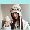 Knit Hat Women Winter Fluffy Ball Beanie With Warmth And Windproof Protection For Casual Fashion