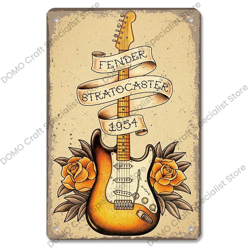 Retro muzikos metaliniai skardos ženklai - Idealiai tinka muzikos vakarėliui! Ypatumai: CD, Radijas, Gitara. Dekoracija barui, klubui, svetainei.