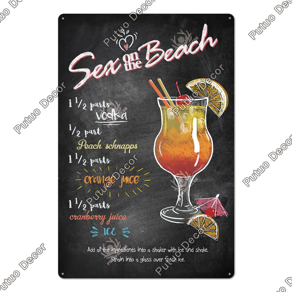 Dekor Cocktail Blechschild Plakette Metallplatte Vintage Poster Wandkunst Dekoration für Bar Pub Club Man Cave Eisengemälde