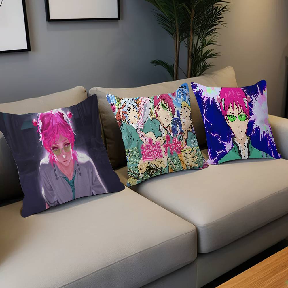 The Disastrous Life Of Saiki K Saiki Kusuo Cushion Polyester Sofa Cushions Decorative Throw Pillows Home Decoration Pillowcover