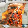 Anime-Naruto Print Blanket Warm Comfortable Flannel Blanket for Bedrooms, Sofas, Beds, Chairs, Picnics, Travel -LXR51