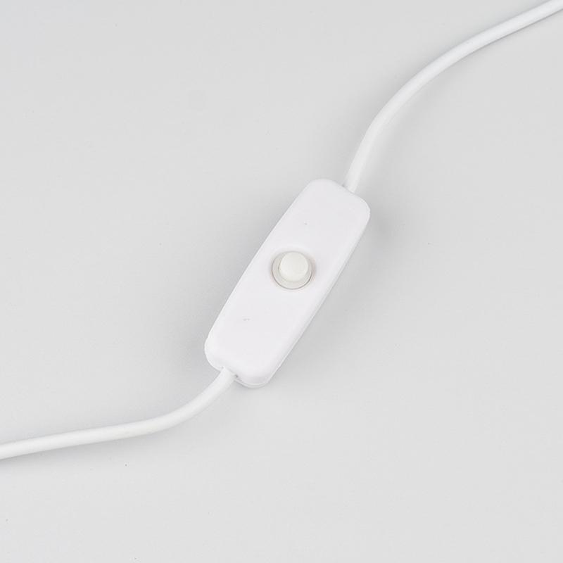 5V Switch Power Supply Wire 1M/1.5M Usb Male To 2 Core Connection Cable 501 Button On Off 2A For Led Strip Lamp Bulb Light