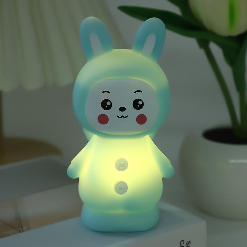 Cartoon Cute Angel Carrot Rabbit Luminous Bunny Ornaments Ambient Lights Bedroom Up Night Light