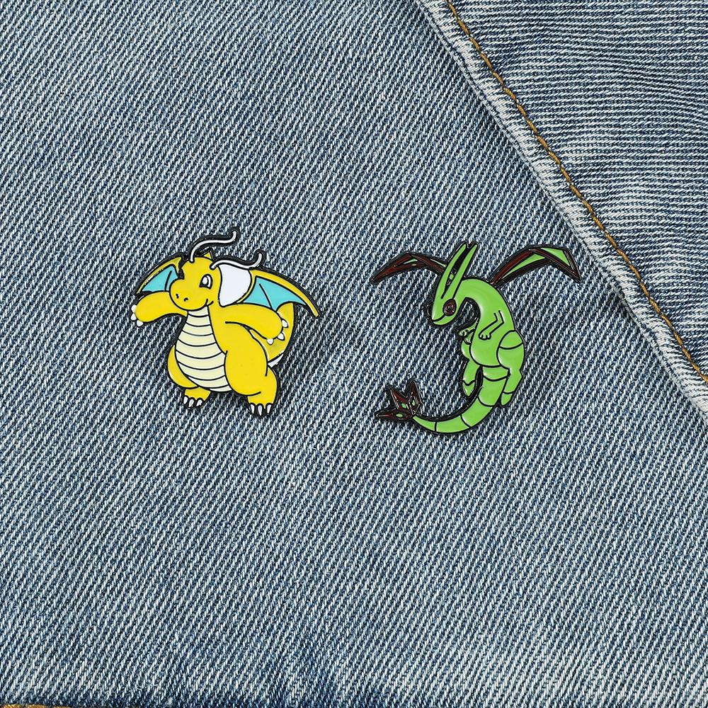 Anime Pokmon Enamel Pins for Backpacks Cute Pikachu Gengar Charmander Brooches Metal Enamel Badges Pins Pokemon Collection Gift