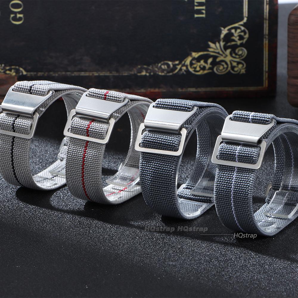 Universal Nylon Watch Strap Smart Watch Fabric Wristband Parachute Bag Elastic 20mm 22mm Watchbands Man's Sport Watchband