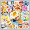 Mediterranean Aesthetic Graffiti Stickers: 50 Trendy Cartoon Sheets for Journal Decoration