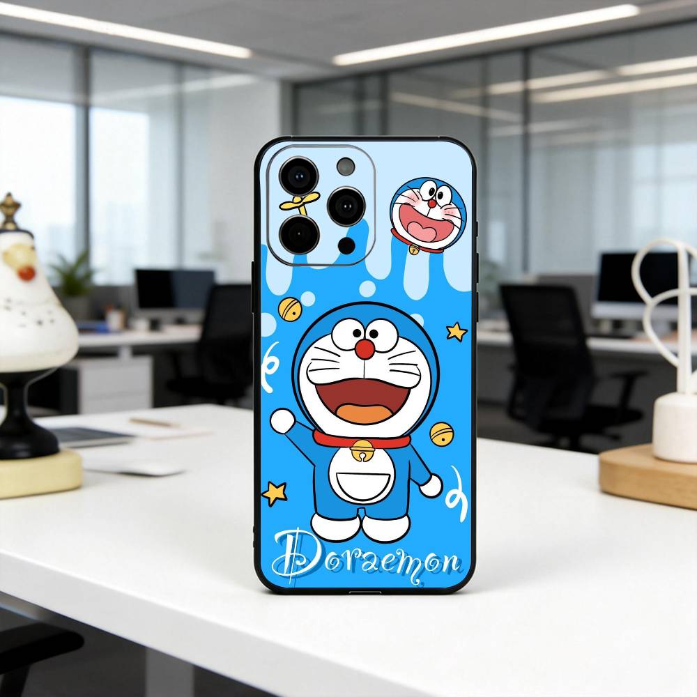 Smart söt D-Doraemon-liknande Fodral Silikon Mjukt För IPhone 17 16 15 14 13 12 11 X XR Plus Pro Max Plus