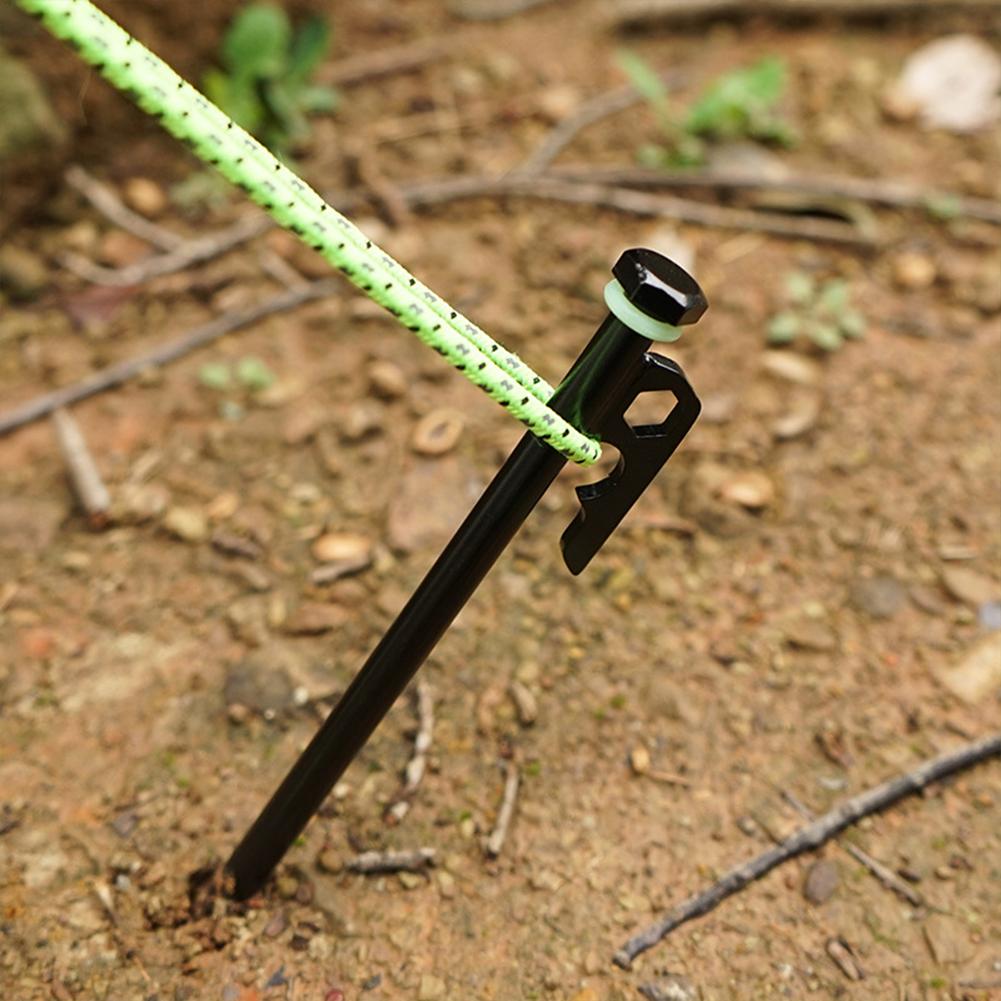 4/8pcs Camping Tent Pegs Heavy Duty Tent Stakes Pegging Ground Anchor Nails 30cm with Storage Bag & Hammer for Outdoor Camping