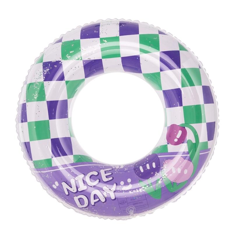 Durability Swimming Rings With Colorful Pattern Inflatable Swimming Rings for Pool and Beach Fun