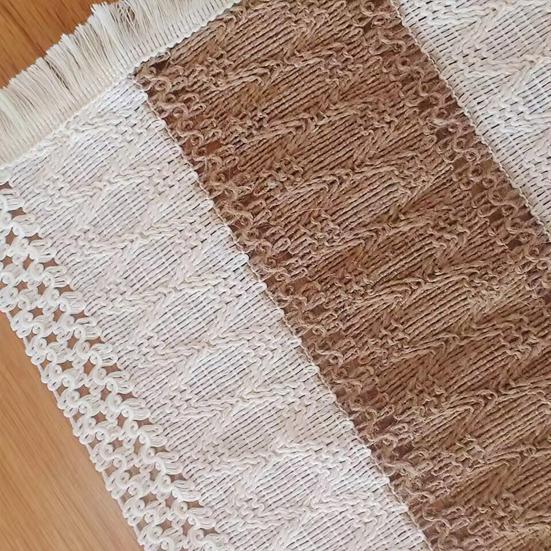 Bohemian Fringed Placemat Soft Cotton Linen Vintage Placemat Jacquard Machine Washable Placemat for Home Farmhouse Dining Table