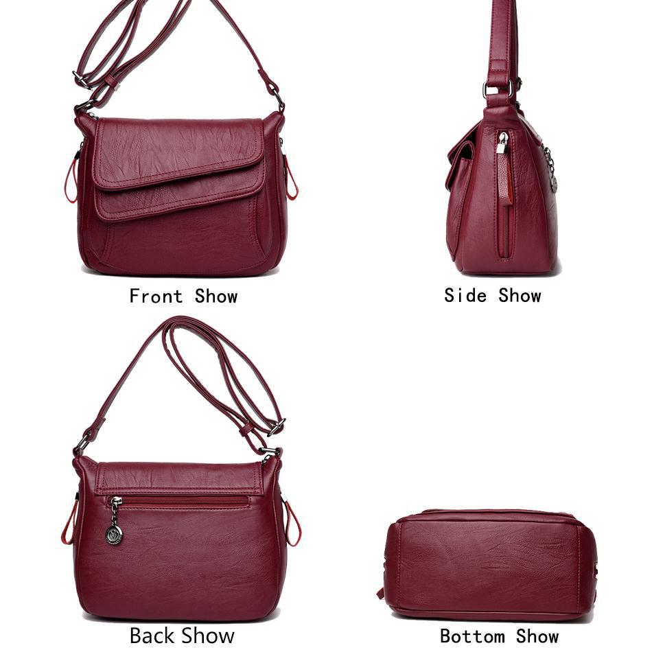Summer New Soft Leather Luxury Women Handbag Crossbody Bag Ladies Fashion All-match Large-capacity One-shoulder Messenger Bag