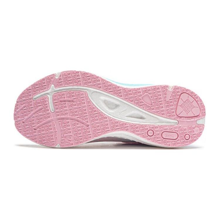 Li Ning Kids Kunpeng 2.0 Fabric Simple Durable Breathable Low-Top Running Shoes Kids Sneaker White Pink YKFU002-4