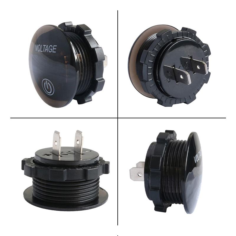Volmetru Digital LED 12V Indicator Tensiune Impermeabil Tester Baterie cu Panou Digital cu Ecran Tactil pentru Mașină Barcă Marină
