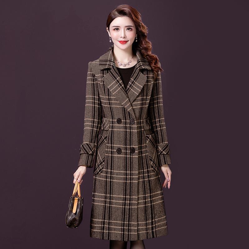 Women's Autumn and Winter Tartan Coat