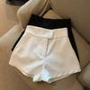 Damen Shorts Schwarze Shorts Damen Harajuku Eleganz Shorts mit hoher Taille A-Linie Schlanke Casual Girl Gerade Hose Sexy