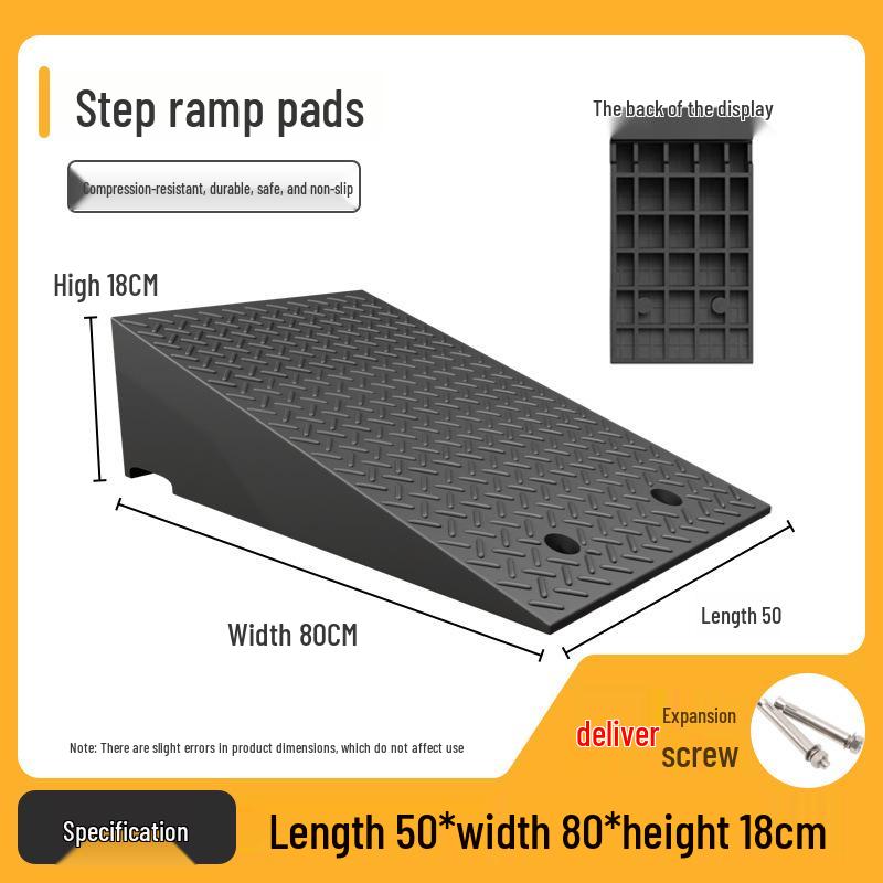 Tapis Rampe Anti-Glisse en Caoutchouc-Plastique pour Bordure de Ralentisseur de Vitesse pour Voitures