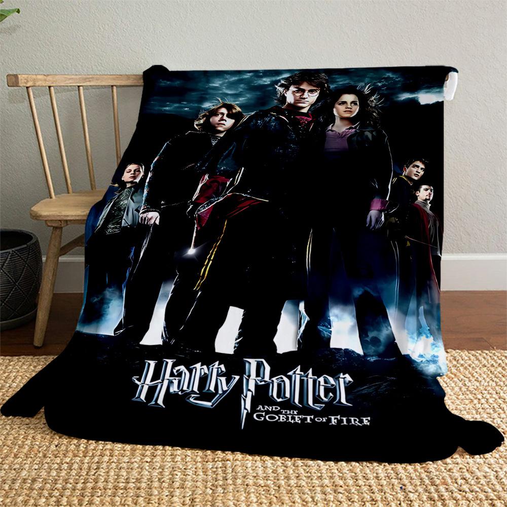 1pc Harry Potter Goblet Fire Outdoor Flannel Throw Blanket All Season Soft Warmth,Home Decor 1031223