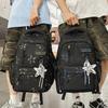 Schoolbag New Ins Style High Value Backpack Printing Junior High School Student Schoolbag Male College Style Travel Trendy Cool Backpack