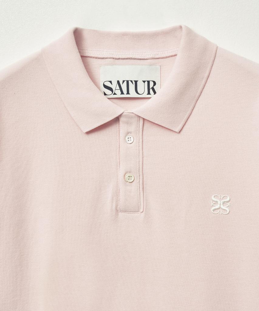 Seteo Basic Pique Polo Short Sleeve T-Shirt Pink